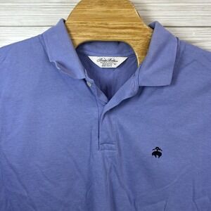 Brooks Brothers Men's Golden Fleece Cotton Short Sleeve Blue Sz Large Polo Shirt